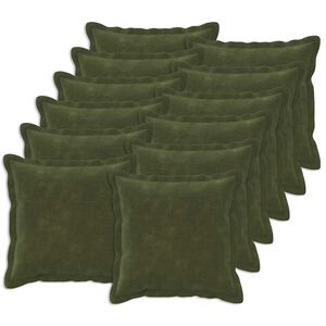 vidaXL Podložka s vank&uacute;&scaron;om HOUTEN 12 ks Zelen&aacute; Mikrovl&aacute;kno fleece