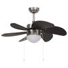 vidaXL Stropn&yacute; ventil&aacute;tor s osvetlen&iacute;m 76 cm tmavohned&yacute;