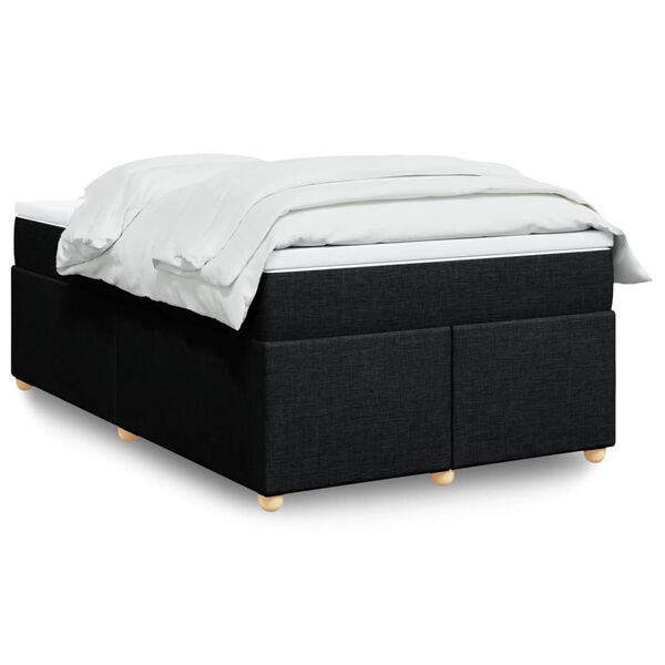 vidaXL Boxspring posteľ s matracom čierna 120x190 cm l&aacute;tka