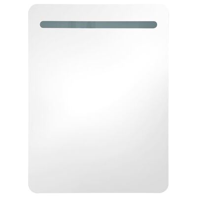 vidaXL LED kúpeľňová zrkadlová skrinka betónová sivá 60x11x80 cm