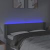 vidaXL Čelo postele s LED bledosiv&eacute; 147x16x78/88 cm l&aacute;tka