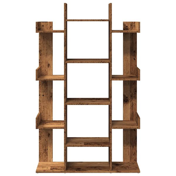 VidaXL Knižnica Staré drevo 86x25,5x140 cm Drevo