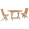 vidaXL Z&aacute;hradn&yacute; bistro set 3 ks Pr&iacute;rodn&aacute; Hust&eacute; teakov&eacute; drevo