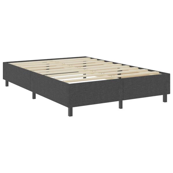 vidaXL Posteľ boxspring tmavo&scaron;ed&aacute; l&aacute;tkov&aacute; 180x200 cm