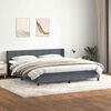 vidaXL Posteľn&yacute; r&aacute;m boxspring s matracom tmavosiv&yacute; 180x210 cm zamat