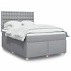 vidaXL Boxspring posteľ s matracom bledosiv&yacute; 140x190 cm l&aacute;tka