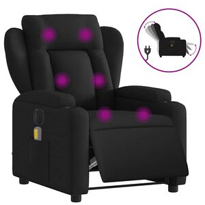 vidaXL Elektrick&eacute; mas&aacute;žne kreslo čierne l&aacute;tka
