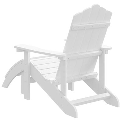 vidaXL Záhradná stolička Adirondack s podnožkou HDPE biela