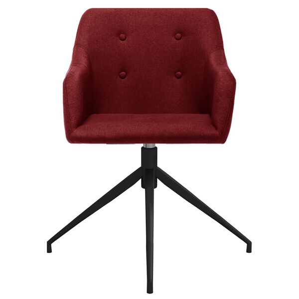 vidaXL Otočn&eacute; jed&aacute;lensk&eacute; stoličky 6 ks v&iacute;novo-červen&eacute; l&aacute;tka