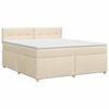 vidaXL Posteľ boxspring s matracom Kr&eacute;mov&aacute; 140 x 190 cm L&aacute;tka