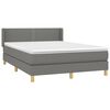 vidaXL Boxspring posteľ s matracom tmavosiv&aacute; 140x190 cm l&aacute;tka