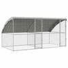 vidaXL Klietka pre kurčat&aacute; s 2 dvierkami 2 ks Strieborn&aacute; 400x200x200cm