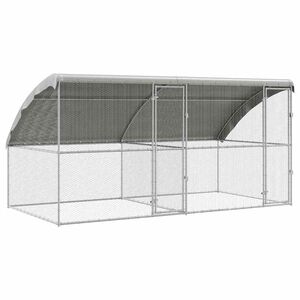 vidaXL Klietka pre sliepky 2 ks Strieborn&aacute; 400 x 200 x 200 cm