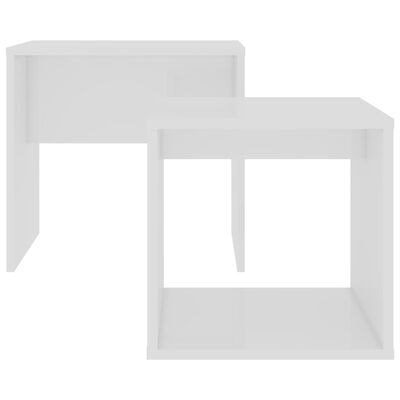 vidaXL Sada konferenčných stolíkov biela 48x30x45 cm drevotrieska