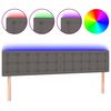 VidaXL Čelo postele siv&eacute; 180x5x78/88 cm umel&aacute; koža