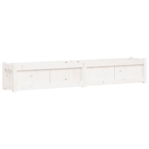 vidaXL Z&aacute;hradn&yacute; kvetin&aacute;č biely 180x31x31 cm borovicov&yacute; mas&iacute;v