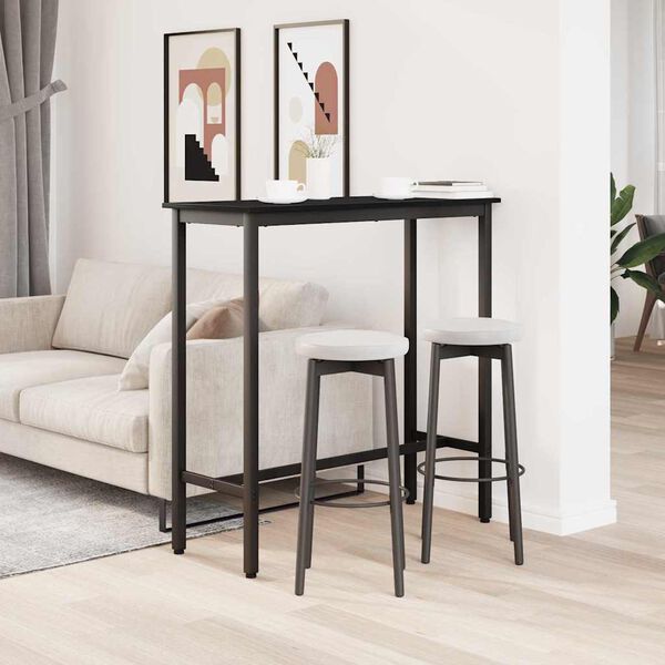 vidaXL st&ocirc;l Čierny dub 100 x 40 x 100,5 cm Inžinierske drevo a oceľ