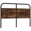 vidaXL Čelo postele, tmavý dub 135 cm, kompozitné drevo a oceľ
