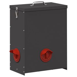 vidaXL Kŕmidlo pre kurčat&aacute; Čierna 32,5 x 20,5 x 43 cm 25 kg