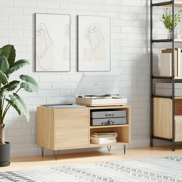 vidaXL Skrinka na platne dub sonoma 85x38x48 cm kompozitné drevo