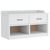 vidaXL Lavica do predsiene SANDNES biela 87x40x50 cm borovicov&yacute; mas&iacute;v