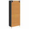 vidaXL Highboard Čierny dub 69,5 x 34 x 180 cm Kompozitn&eacute; drevo