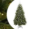 vidaXL Umel&yacute; vianočn&yacute; stromček 210 cm 300 LED Tepl&aacute; biela PVC a oceľ