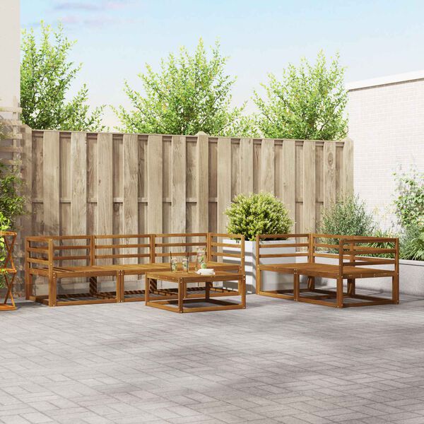 vidaXL Z&aacute;hradn&aacute; s&uacute;prava gaučov 6 pcs Pr&iacute;rodn&aacute; Pevn&eacute; ak&aacute;ciov&eacute; drevo