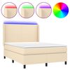 vidaXL Posteľ boxsping s matracom a LED kr&eacute;mov&aacute; 140x190 cm l&aacute;tka