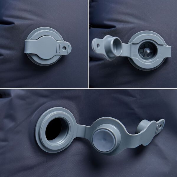 vidaXL Nafukovací kempingový matrac s vankúšom, 1 osoba, sivý