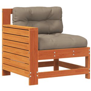 vidaXL Z&aacute;hr. pohovka s opierkou ruky a vank&uacute;&scaron;om voskovohned&aacute; borovica