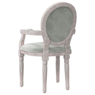 vidaXL Jedálenská stolička bledosivá 54x56x96,5 cm zamat
