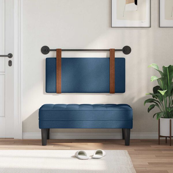 vidaXL Z&aacute;vesn&aacute; Čel&aacute; N&aacute;stenn&yacute; Modr&aacute; 90 x 55 x 5 cm Antik PU