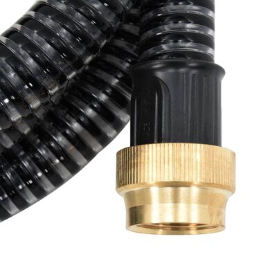 vidaXL Odsávacia hadica s mosadznými spojkami, čierna 1,1" 5 m, PVC