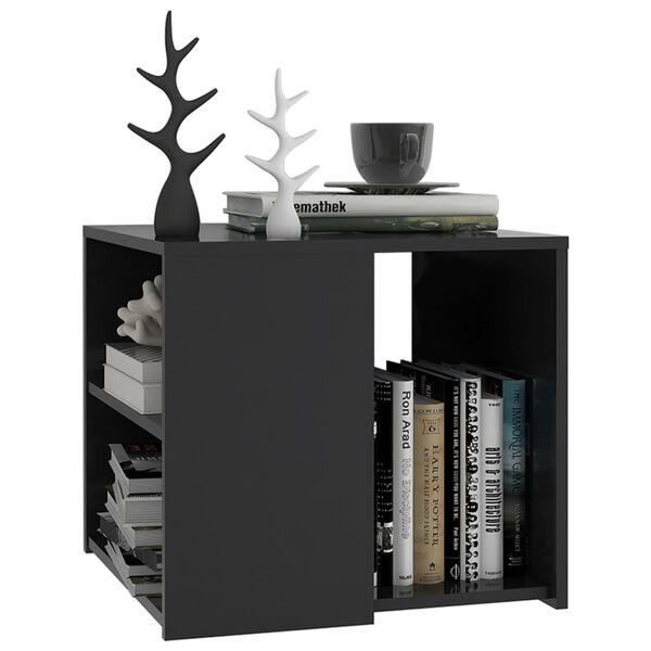 vidaXL Pr&iacute;ručn&yacute; stol&iacute;k siv&yacute; 50x50x45 cm drevotrieska