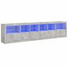 vidaXL Komoda s LED svetlami bet&oacute;novo siv&aacute; 283x37x67 cm