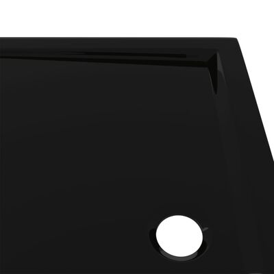 vidaXL Obdĺžniková sprchová vanička z ABS čierna 70x90 cm