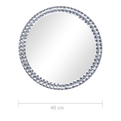 vidaXL Nástenné zrkadlo 40 cm tvrdené sklo