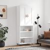 vidaXL Vysok&aacute; skrinka biela 69,5x34x180 cm spracovan&eacute; drevo
