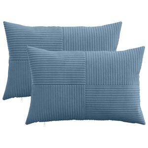 vidaXL Poťah na podložku 2 pcs ALMELO Modr&aacute; 30 x 50 cm man&scaron;estr
