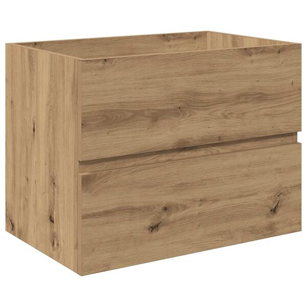 VidaXL drezov&aacute; skrinka so vstavan&yacute;m um&yacute;vadlom a bat&eacute;riou Artisan Dub