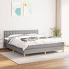 vidaXL Boxspring posteľ s matracom svetlosiv&aacute; 100x200 cm l&aacute;tka