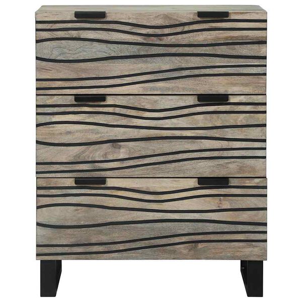 vidaXL Serv&iacute;rovacia skriňa Biela 60 x 33,5 x 75 cm Mangov&yacute; mas&iacute;v