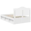 vidaXL R&aacute;m postele Biela 135 x 190 cm Mas&iacute;vne borovicov&eacute; drevo