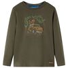Detsk&eacute; tričko s dlh&yacute;m ruk&aacute;vom kaki 92