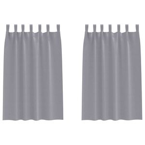 vidaXL Z&aacute;clony na zatemnenie s kr&uacute;žkami 2 ks Svetlosiv&aacute; 175 x 140 cm