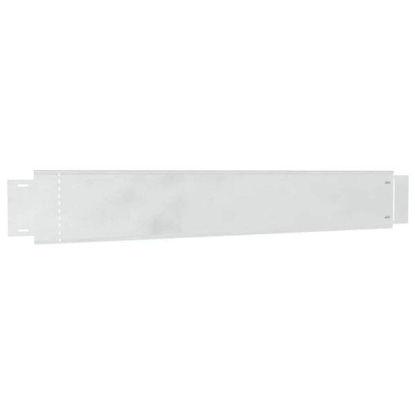 vidaxl Obrubník trávnika 10 pcs Sivá 14 x 100 cm Oceľ