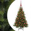 vidaXL Umel&yacute; vianočn&yacute; stromček s vianočn&yacute;mi guľami 150 cm 150 LED