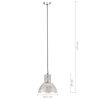 vidaXL Z&aacute;vesn&aacute; lampa 25 W, strieborn&aacute;, okr&uacute;hla 28,5 cm E27