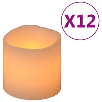 vidaXL Elektrické LED sviečky 12 ks, teplá biela